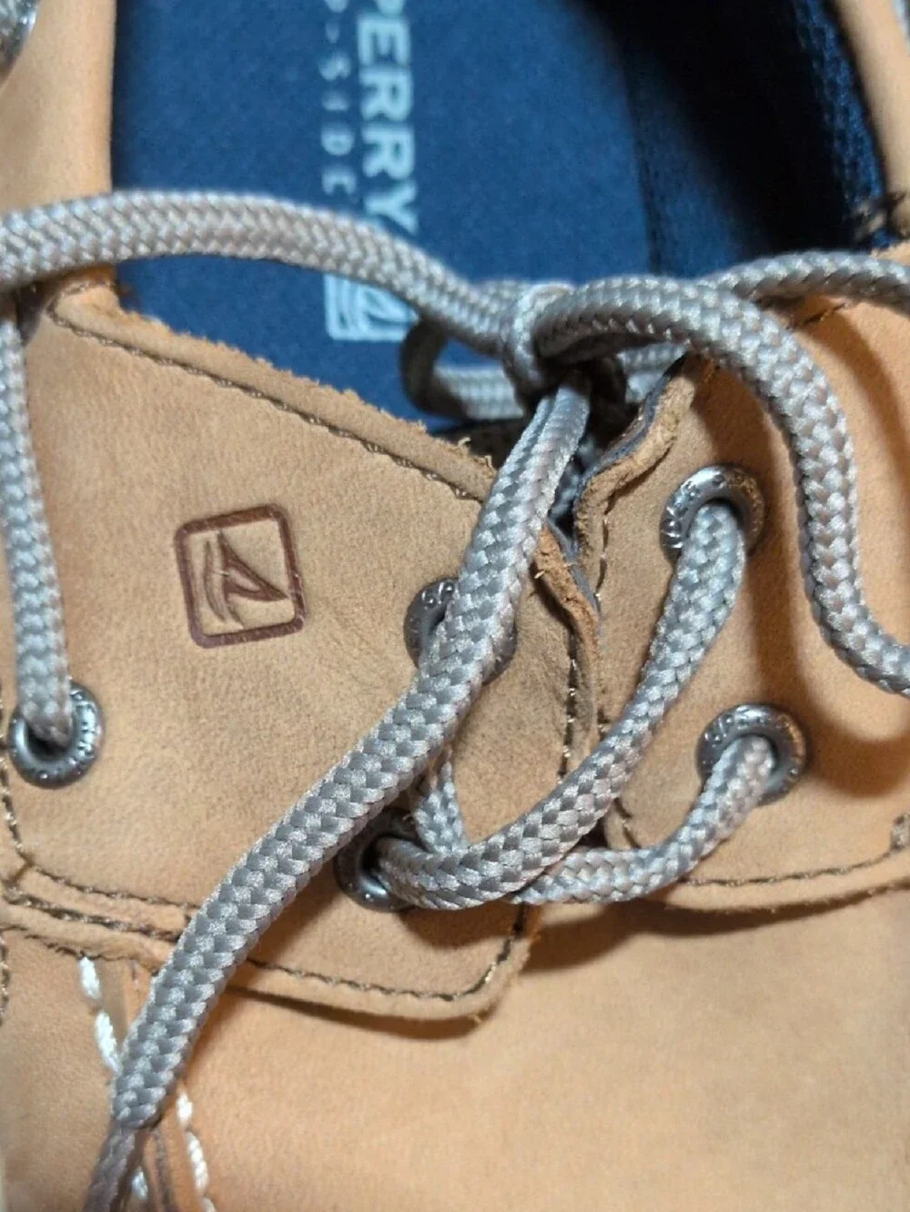 Sperry Boy's Brown Leather Boat Shoes 4.5